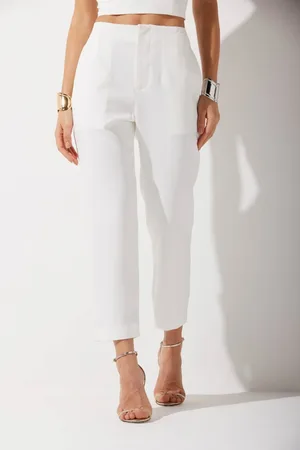 Traymon Calça Alfaiataria Slim Off White
