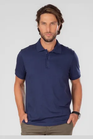 Traymon Polo Pima Slim Com Elastano Marinho