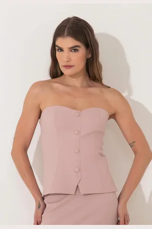 Traymon Colete Alfaiataria Sem Alças Rose Vintage