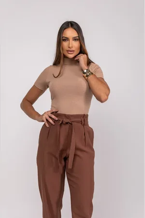 Salvatore Fashion Blusa Gola Alta Malha Canelada