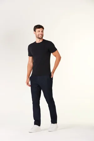 Traymon Calça Jeans Chino Slim Marinho