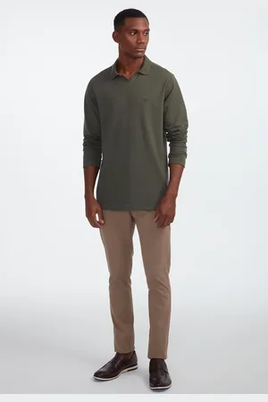 Traymon Calça Skinny Algodão Egípcio Kaki Medio