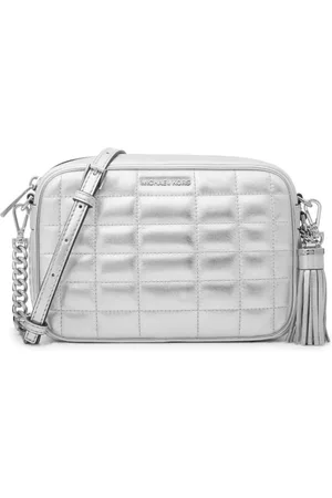 Michael Kors Bolsa Transversal Jet Set De Couro Metalizado 32S4sj6m2k040