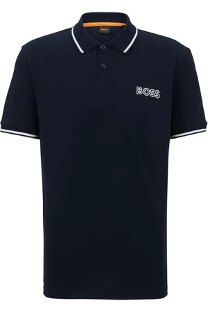 HUGO BOSS Camisa Polo Em Piquet De Algodão Stretch Com Detalhe De Logotipo