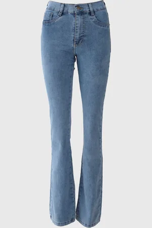 SAWARY Calça Jeans Flare Lisa