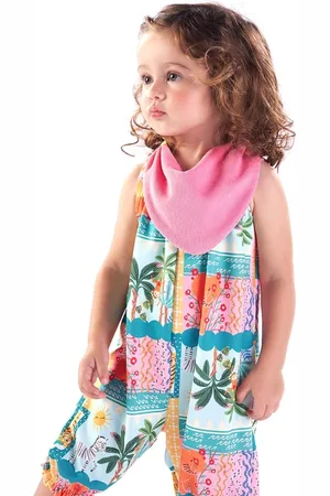 Kikixodó Infantil - Macacão Lenço eJacquard estampado P