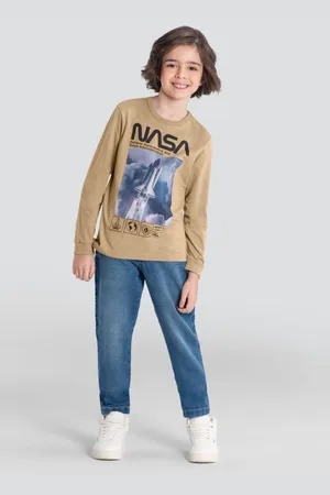 Brandili Infantil - Camiseta Menino Nasa Metalizada