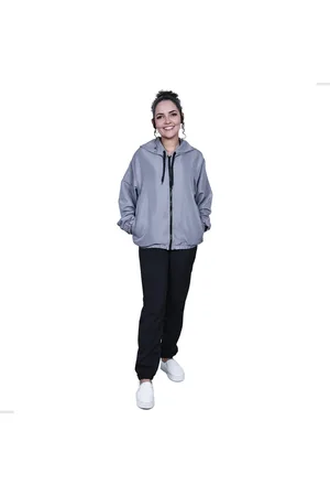 TECHMALHAS Conjunto Corta Vento Feminino Jaqueta e Calça Tactel