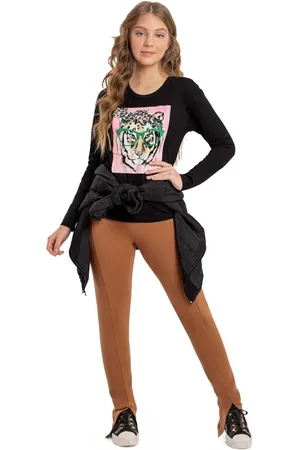 Gloss Infantil - Blusa Alongada para Meninas em Meia Malha