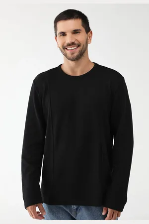 Colcci Blusa de Moletom Fechada Reta Lisa Preta