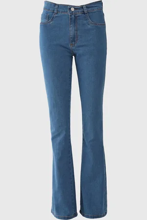SAWARY Calça Jeans Flare Lisa