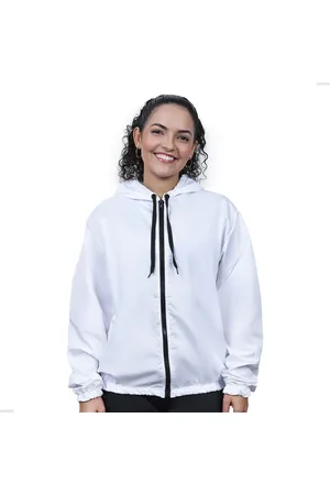 TECHMALHAS Jaqueta Corta Vento Feminina Capuz e Bolso