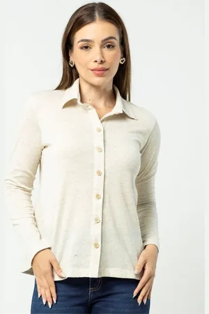 Pau a Pique Camisa Básica Básica Off White OFF WHITE - P