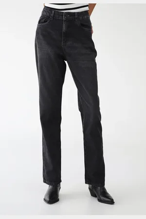 SAWARY Calça Jeans Slim Lisa Preta
