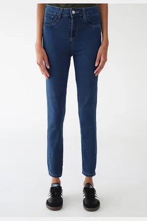 SAWARY Calça Jeans Reta Lisa