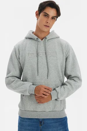 Polo Wear Blusa Moletom Masculina Canguru Fechado Mescla Médio