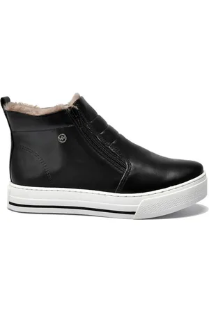 VIA MARTE Tênis Boot Feminino Cano Médio Arenito 030-001-02