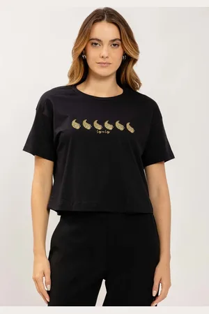 LEZ A LEZ T-shirt Malha Prime com Bordado Paisley
