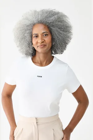Forum Camiseta Slim Logo Off White