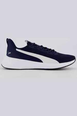 PUMA Tênis Flyer Lite 3 Marinho e Branco