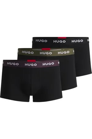 HUGO BOSS Pack De Três Boxers De Algodão Elástico Com Logo - EGG