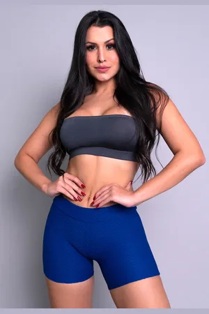 Mvb Modas Short Curto Textura Tecido Bolha Fitness