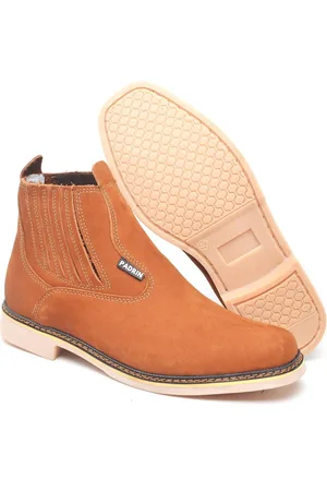 Polo Blu Botina Masculina Tan em Couro Resistente e Confortável Cano Baixo do 37 ao 44