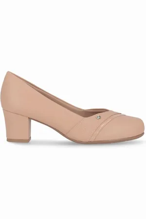 Piccadilly Scarpin Laura Salto Médio Nude Claro