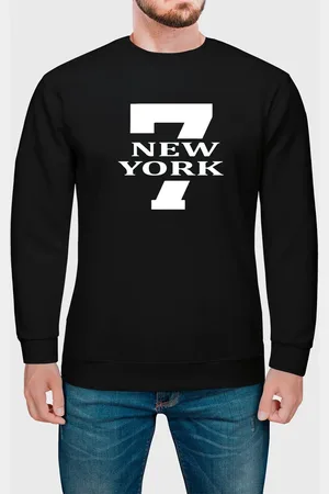Benellys Moletom Gola Redonda Masculino Flanelado Estampa 7 New York