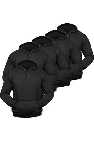 BIA Kit 5 Moletom Masculino Blusa de Frio Canguru com Capuz