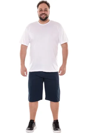 Alleppo Jeans Bermuda Básica Masculina Plus Size Colorida na Sarja