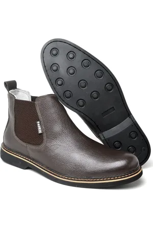 Polo Blu Botina Masculina Cano Curto em Couro Chelsea Resistente do 37 ao 44
