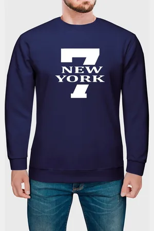 Benellys Moletom Gola Redonda Masculino Flanelado Estampa 7 New York