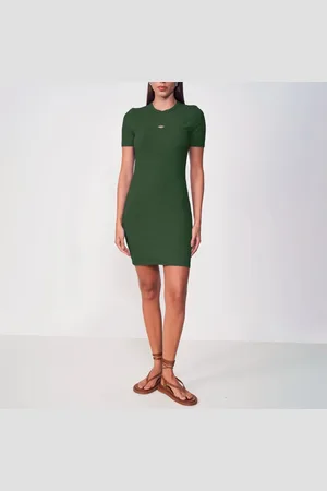 Colcci Vestido Canelado Curto Logo In25 Feminino
