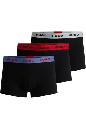 HUGO BOSS Pack De Três Boxers De Algodão Elástico Com Logo Na Cintura - EG-XL