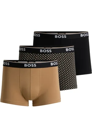 HUGO BOSS Pack De Três Boxers De Cintura Com Logo De Algodão Elástico - EGG