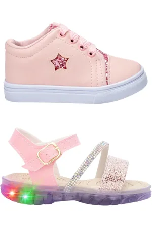 Funfy Infantil - Combo 2 Pares Tenis Sandalia LED Menina 2303A Bege