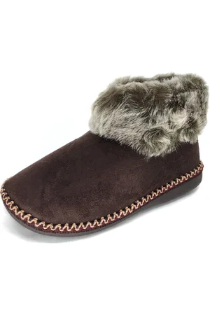 Liang Pantufa Feminina Adulta Fechada Felpuda Botinha Bota