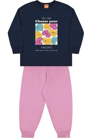 Kamylus Infantil - Conjunto de Moletom Menina Marinho