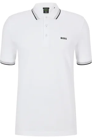 HUGO BOSS Camisa Polo Em Algodão Orgânico Com Logo