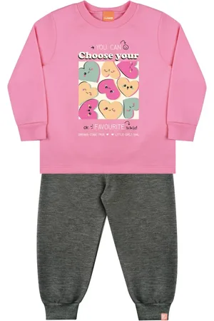 Kamylus Infantil - Conjunto de Moletom Menina 100% Algodão