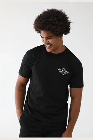 Vans Camiseta Reta Estampada Preta