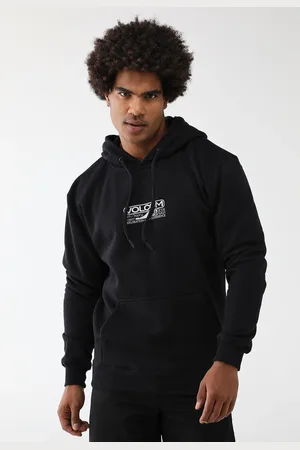Volcom Blusa de Moletom Fechada Reta Canguru Preta
