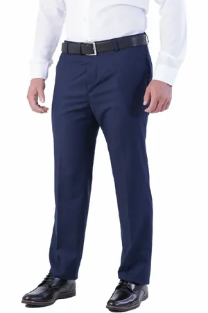 Amil Calça Social Alfaiataria Oxford Modelagem Slim Tecido Não Amassa 1851 Marinho