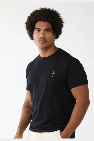 OSKLEN Camiseta Reta Vintage Trident Preta