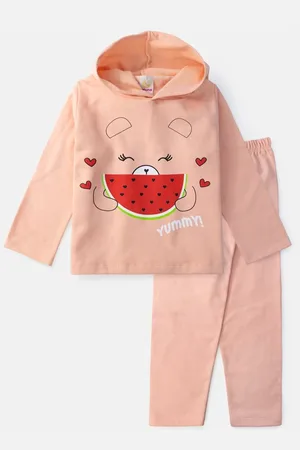 LALUNA Infantil - Conjunto Feminino Moletom Yummy Pêssego 0400
