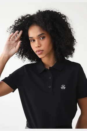 John John Camisa Polo Slim Light Relevo Preta