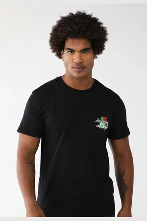 John John Camiseta Reta Estampada Preta