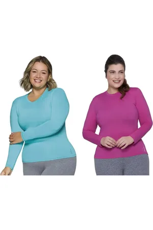 Selene Kit 2 Camisas Térmicas Proteção UV Plus Size Feminina