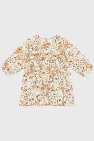 Colorittá Infantil - Vestido Floral Off-White